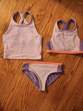 Athleta Girl Reversible Colorblock Swim Set, Girls 8-10